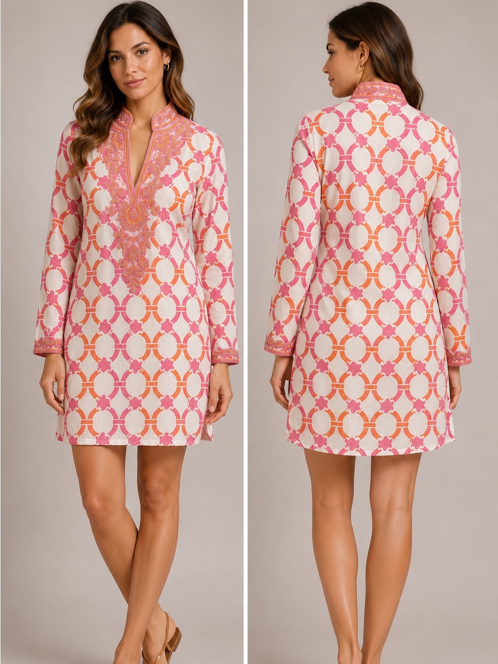 Barbara Gerwit Beaded Resort Tunic Cover Up – Size Small